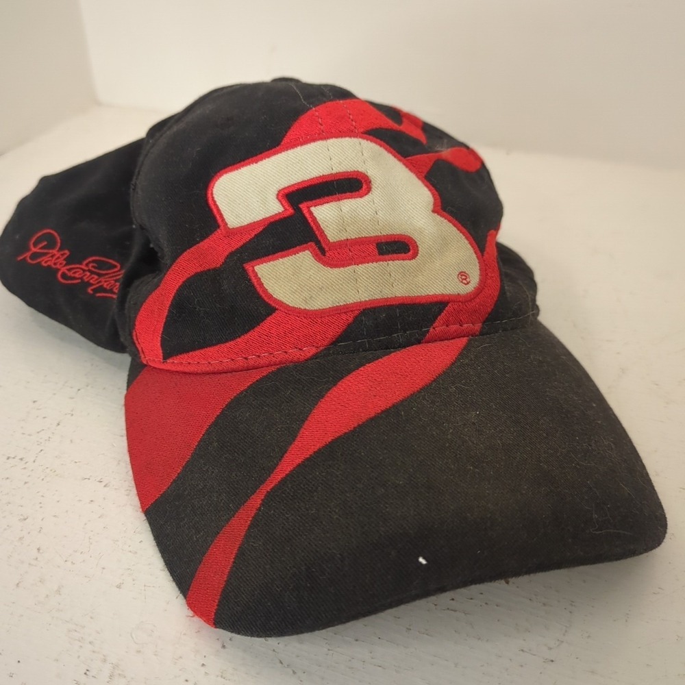 Vintage Dale Earnhardt #3 Competitors View Snapback Hat Cap Men NASCAR Black Red